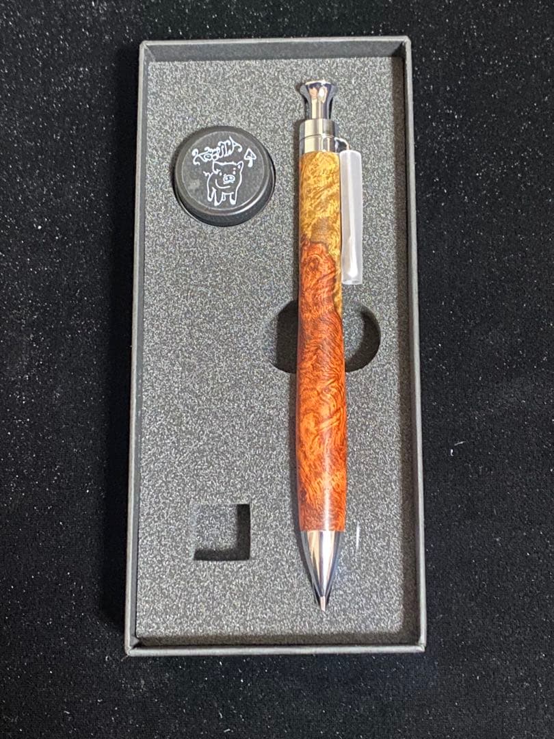 こぶた工房 シャープペンシル 極上花梨紅白 0.5mm