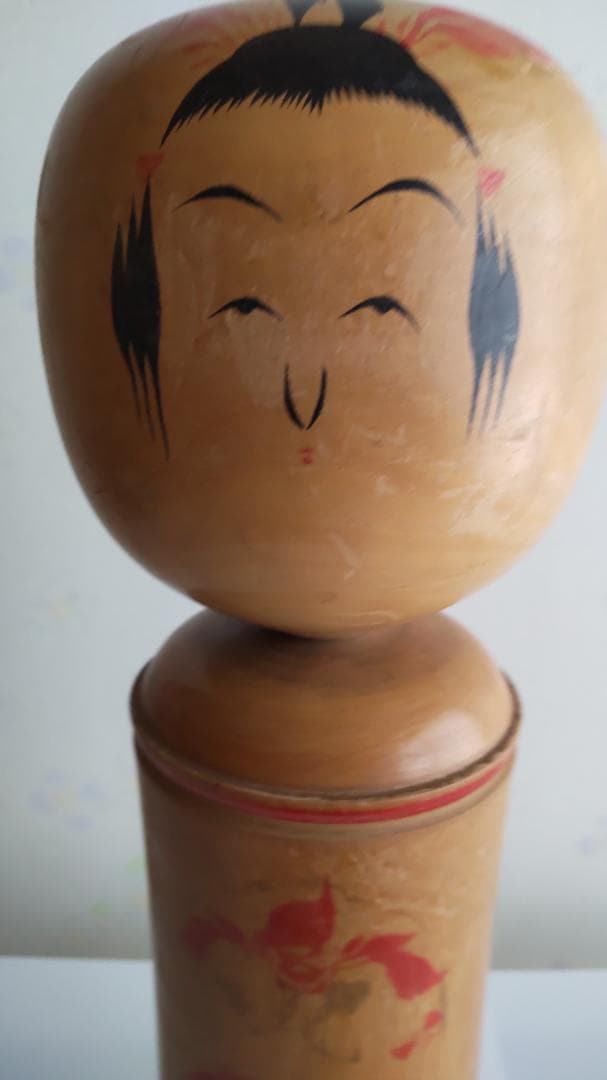 桜井昭二作　伝統的な木製こけし 約40cmとえじこ6ｃｍ