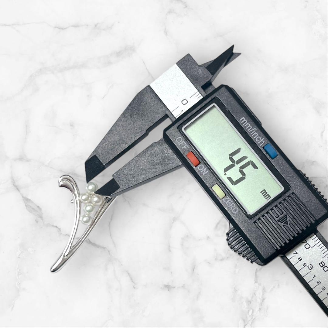 【極美品】MIKIMOTO パールブローチ あこや真珠 刻印あり