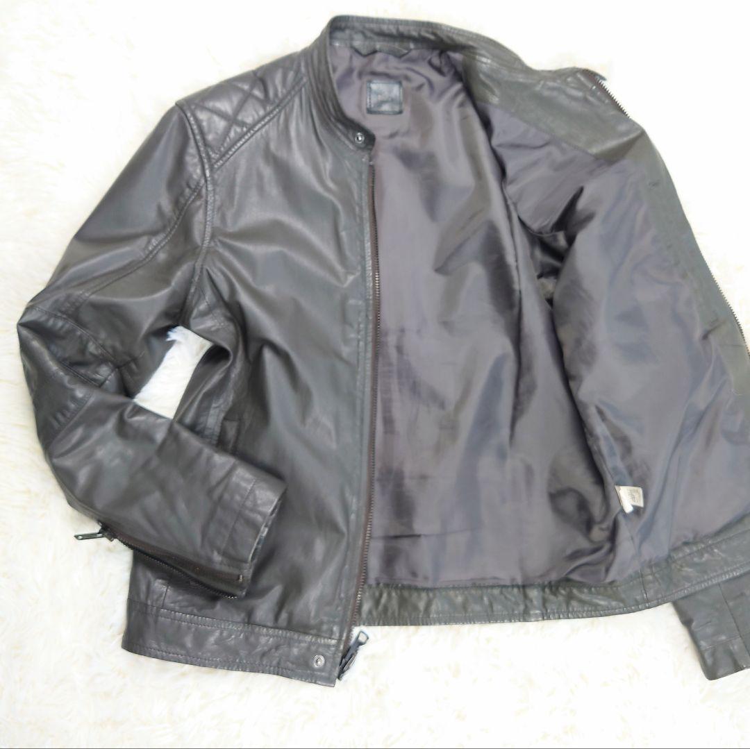 美品!! GAP ギャップ レザー シングル ライダース ジャケット