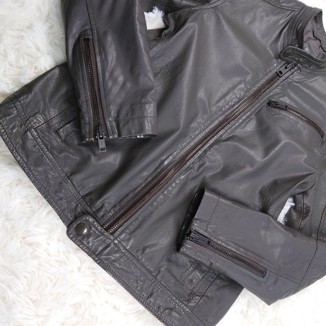 美品!! GAP ギャップ レザー シングル ライダース ジャケット