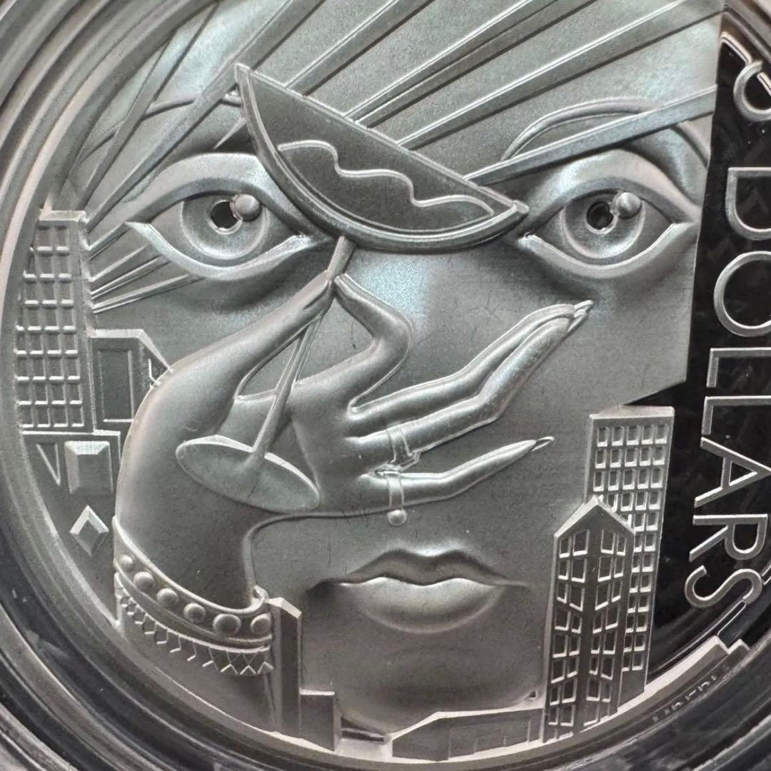 銀貨 グレートギャッツビー 極厚立体 クリスタル装飾 保証書付 世界500枚