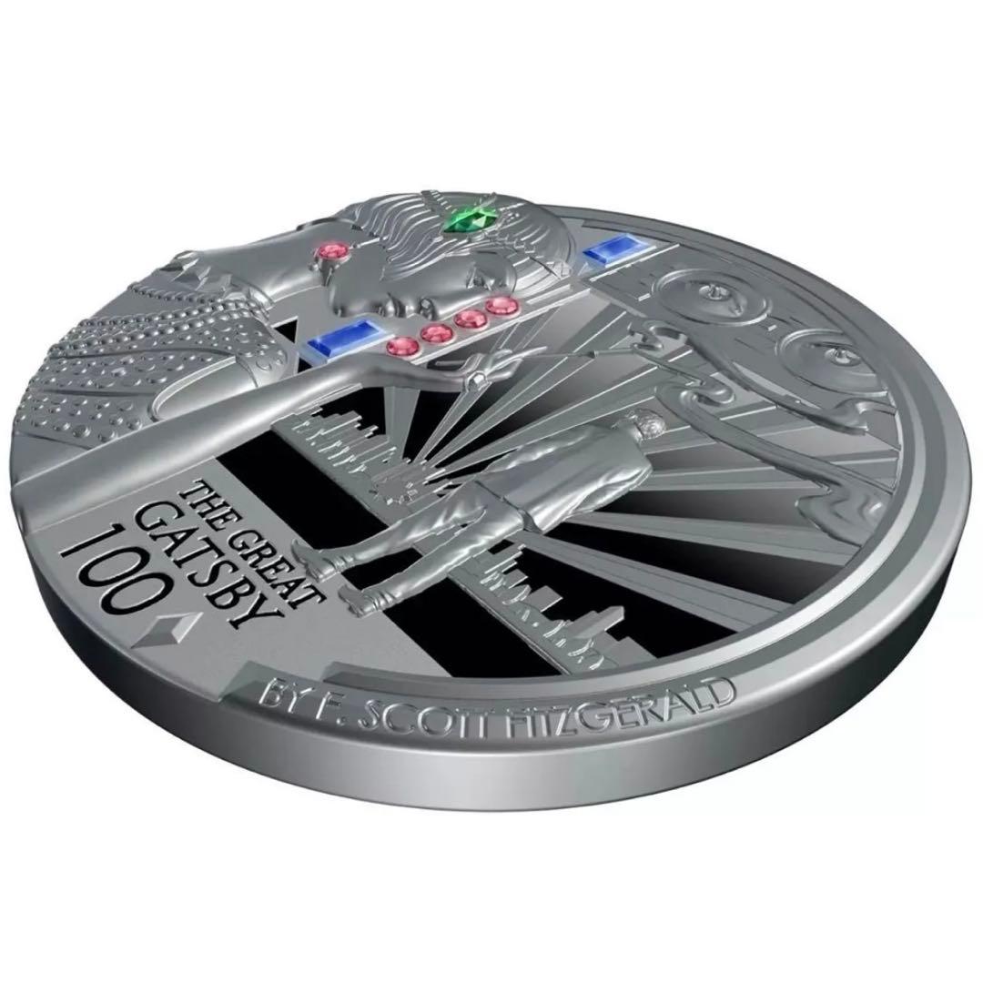 銀貨 グレートギャッツビー 極厚立体 クリスタル装飾 保証書付 世界500枚