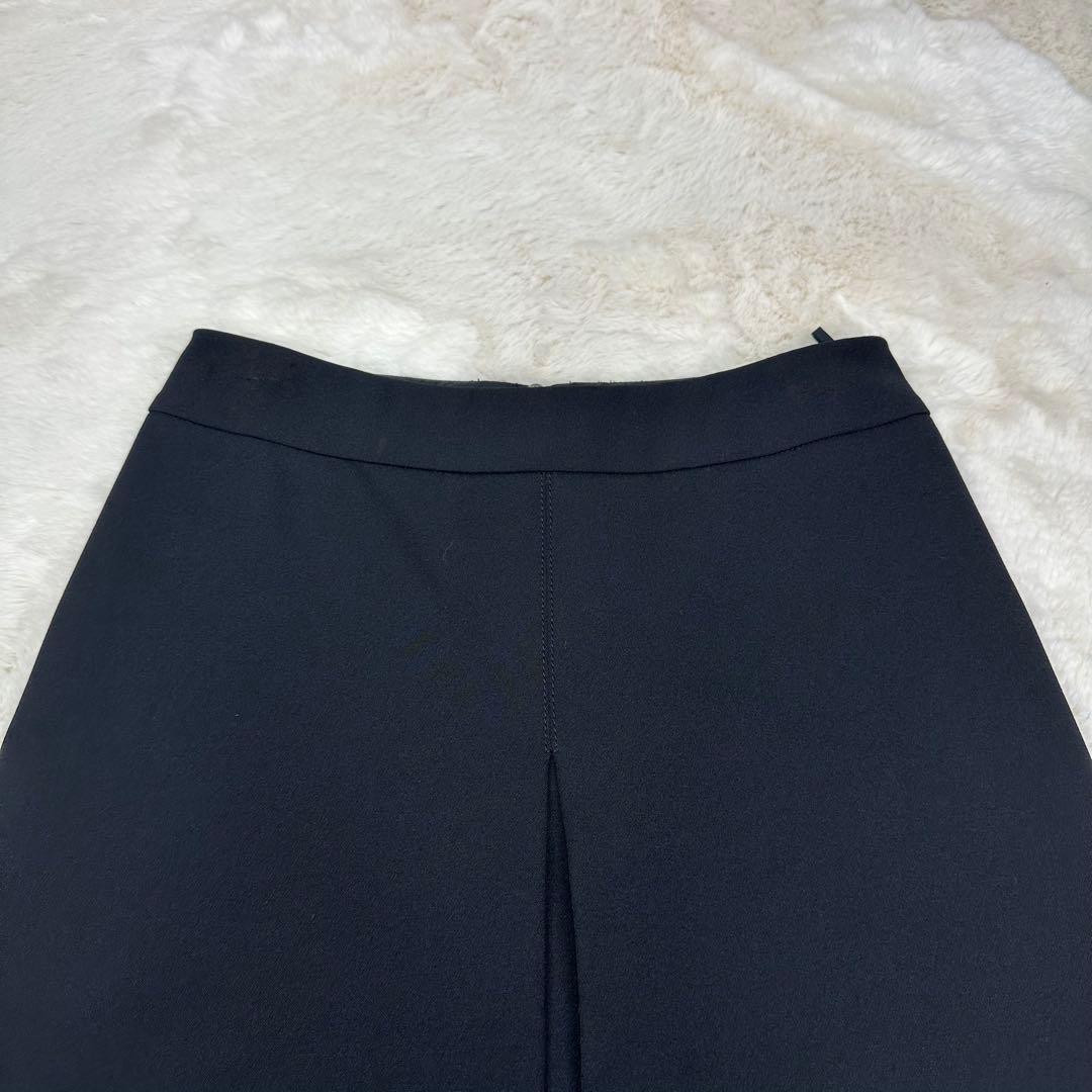 ✨美品✨PRADA プラダ Aラインスカート ボックスプリーツ 美シルエット 黒