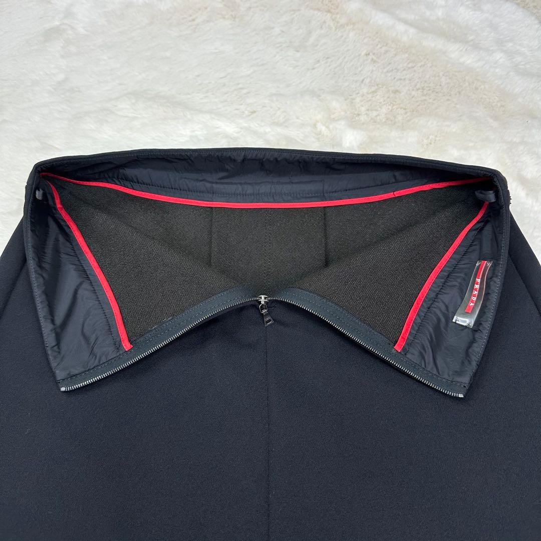 ✨美品✨PRADA プラダ Aラインスカート ボックスプリーツ 美シルエット 黒