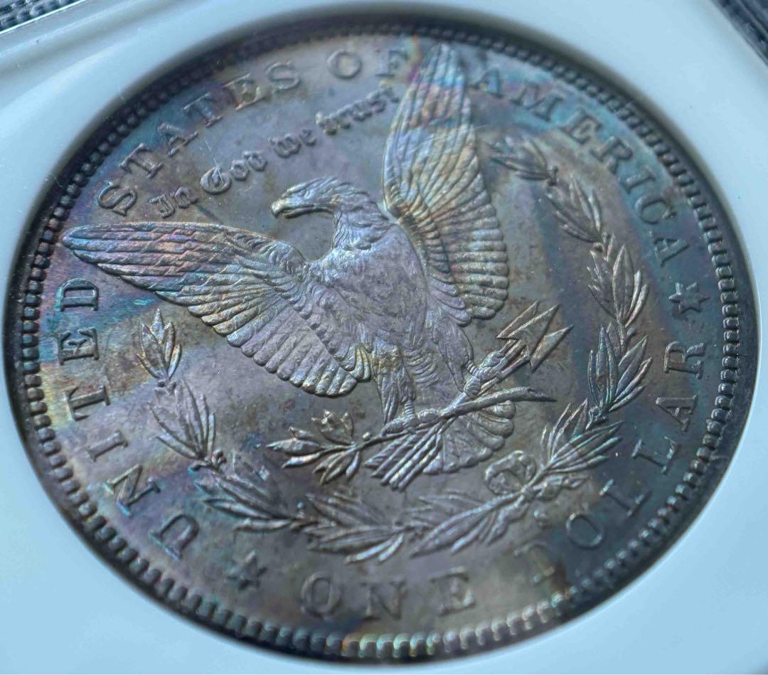 【1881-S アメリカ モルガンダラー銀貨】トーン NGC MS 65