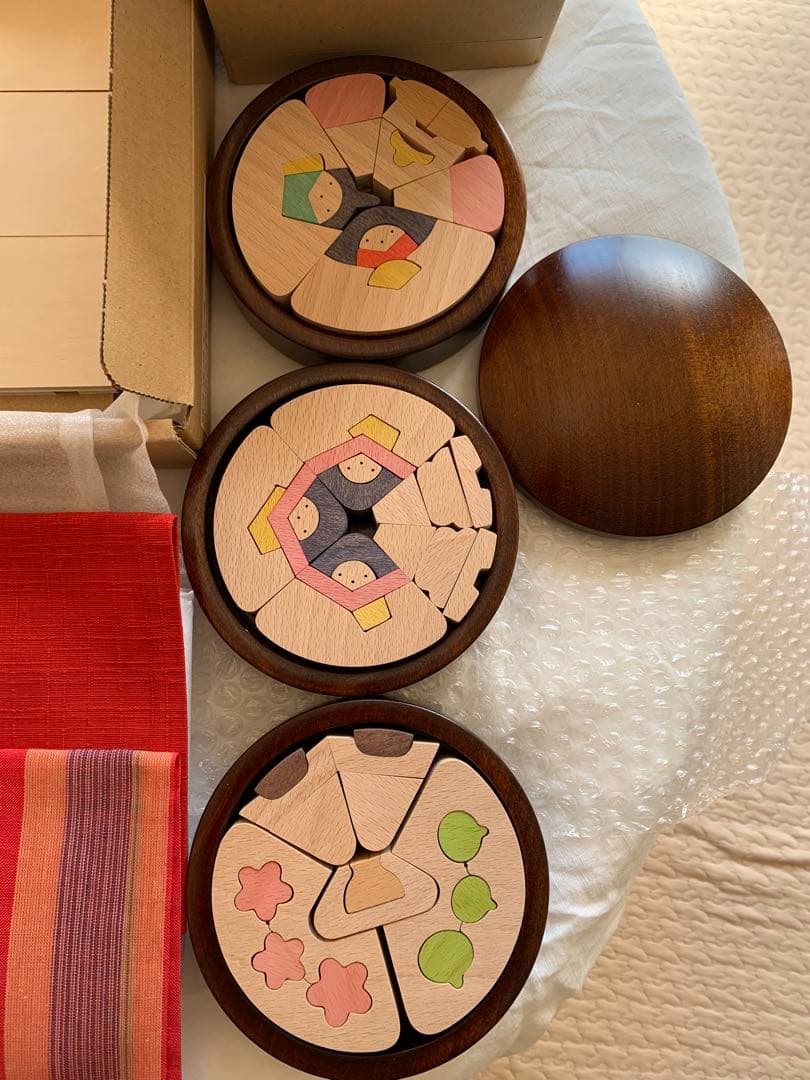 小黒三郎　組み木　ひな人形