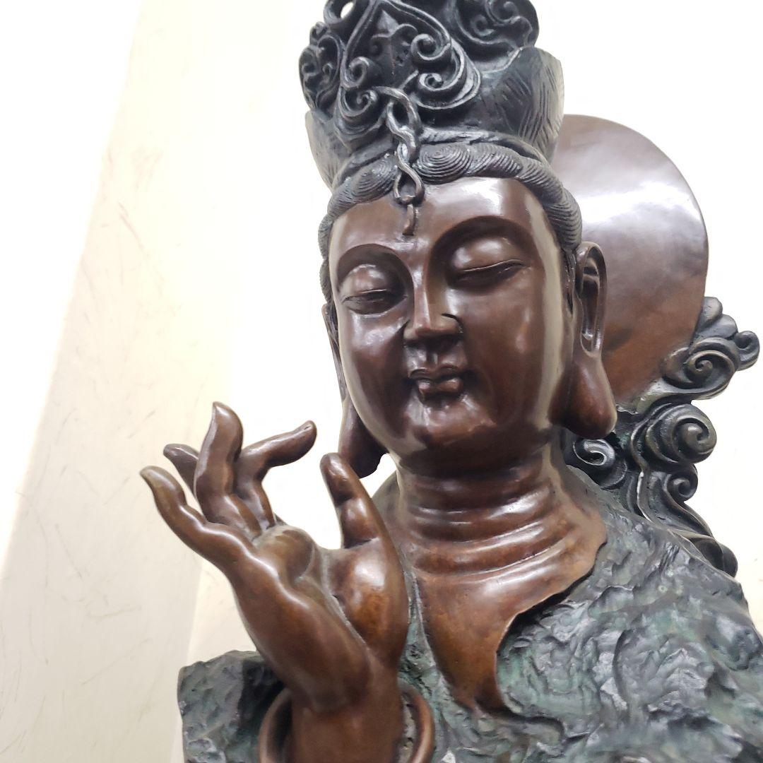 Ｂフライデー蔵出し特価金属製仏像風モダンアート彫刻 約68cm13,5kg作家物