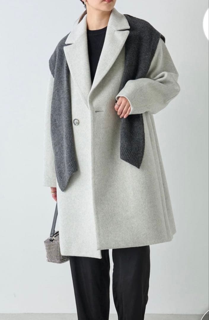 GALLARDAGALANTE ウールビーバーチェスターコート グレー