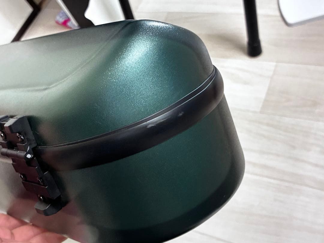 カーボンファイバービオラケース軽量、ダークグリーン、新品未使用、送料無料