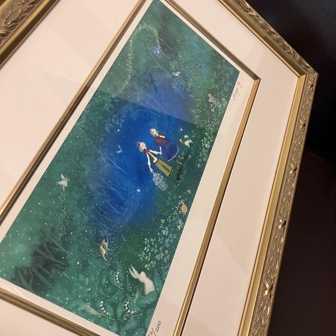 横山真弥 青い鳥を探しに アーカバイルプリント 版画 52/200 アート