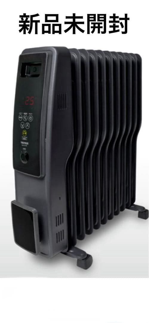 新品・未開封テクノスオイルヒーターTOH-D1102K艶消しブラックおしゃれ