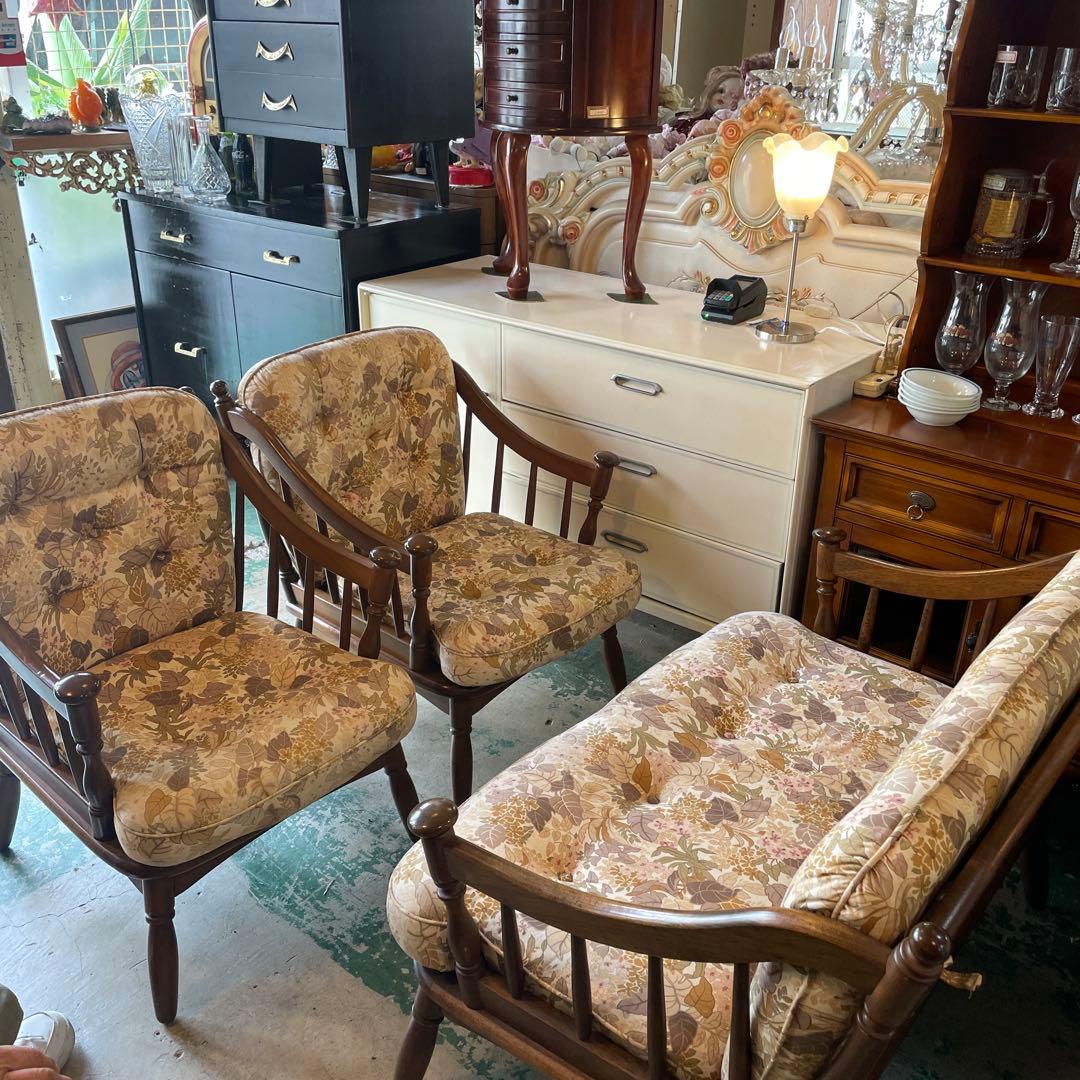 アンティーク，ソファ3点セット