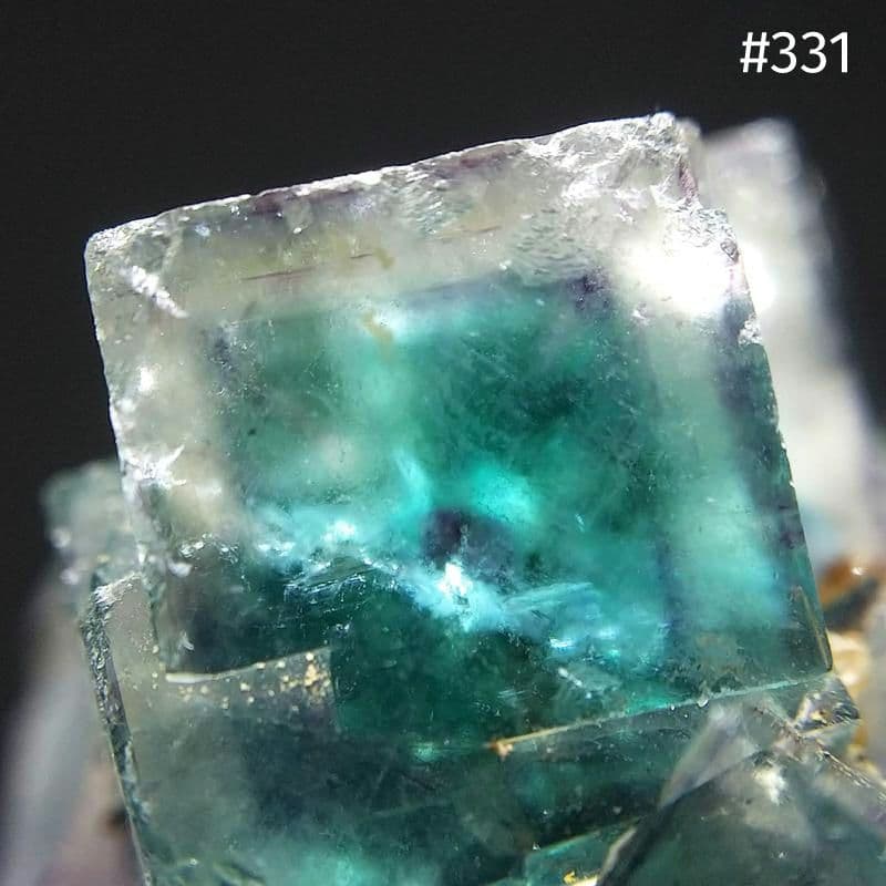 331 オコルス鉱山 フローライト クリア×ブルーグリーン 蛍石