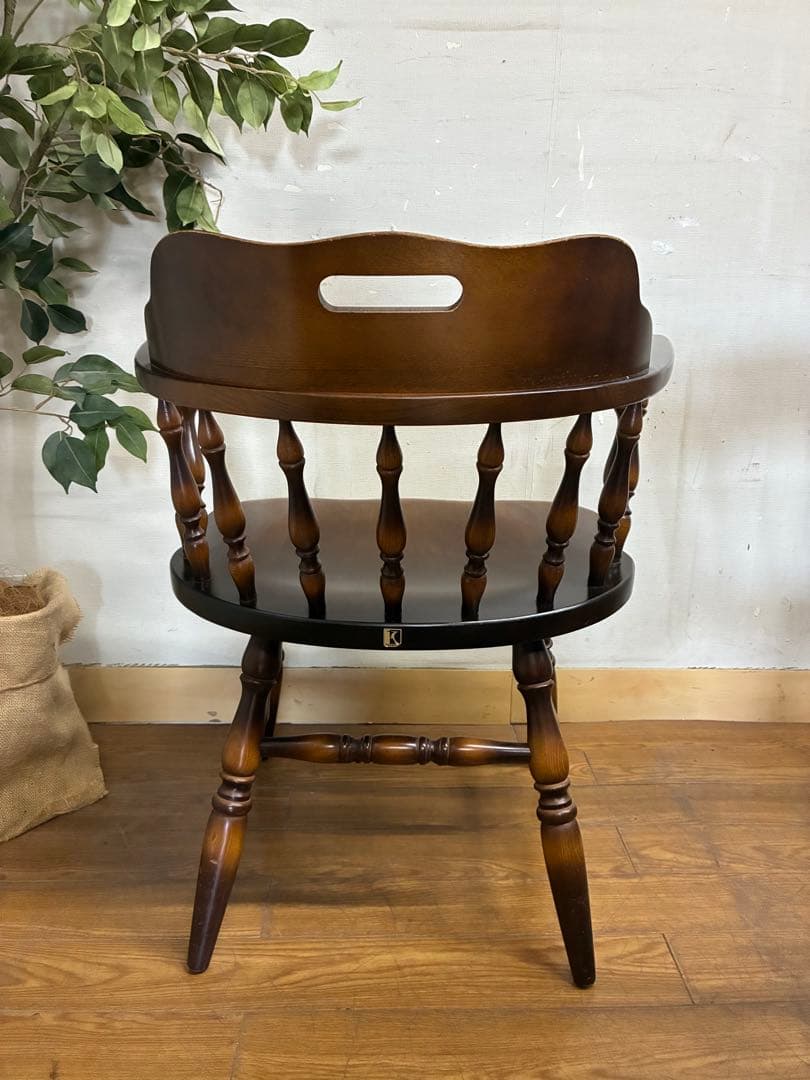 管366☆飛騨産業☆キツツキマーク☆高穂☆ダイニングテーブル/アームチェアー4脚