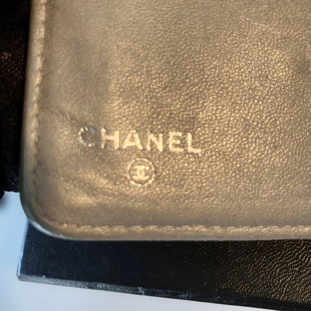 ［正規品］美品　CHANEL カメリア　長財布　　シリアルシール付き
