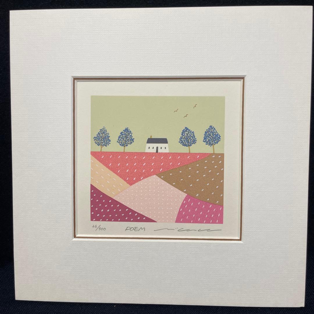 POEM、渡辺美香子作、フレーム付き、風景画