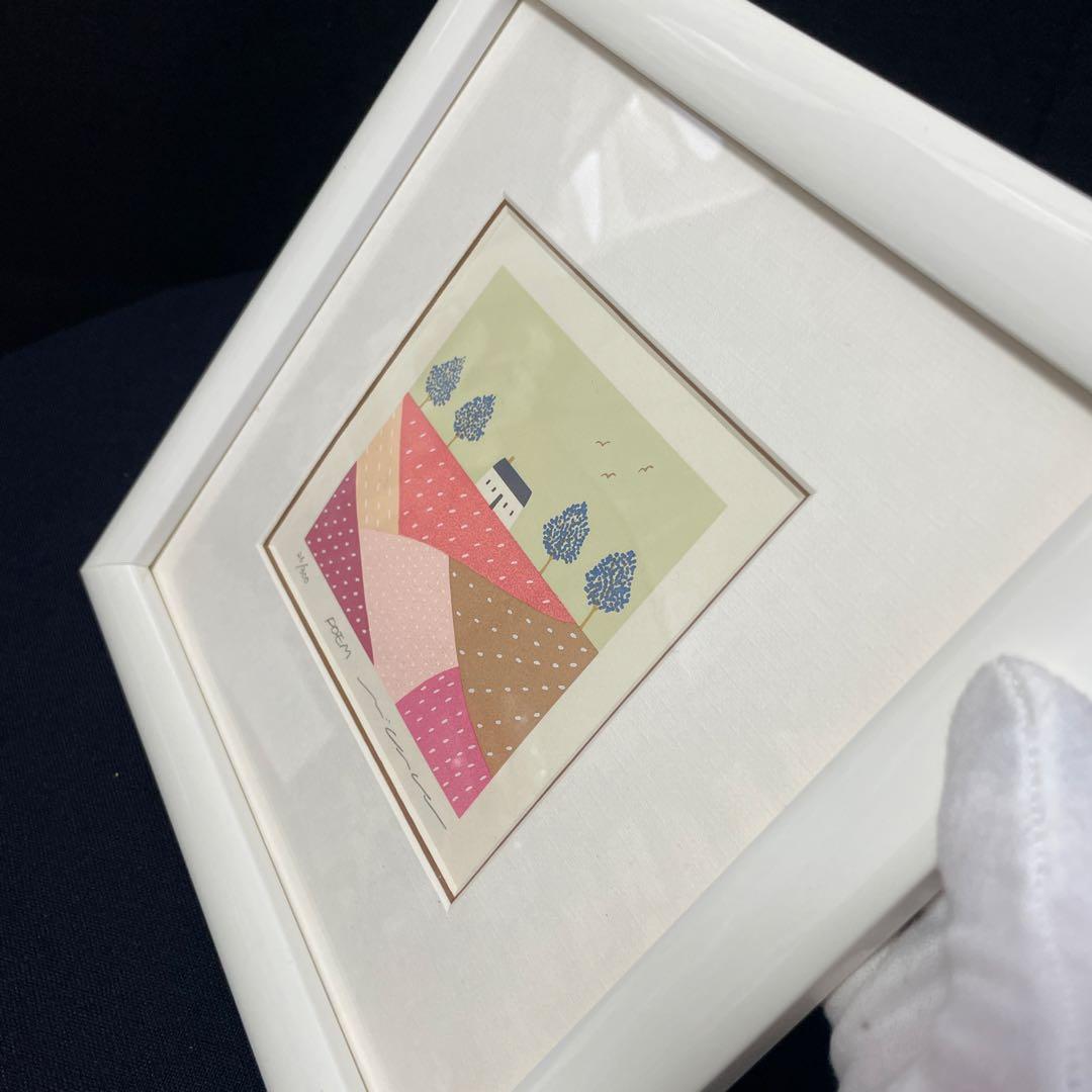 POEM、渡辺美香子作、フレーム付き、風景画