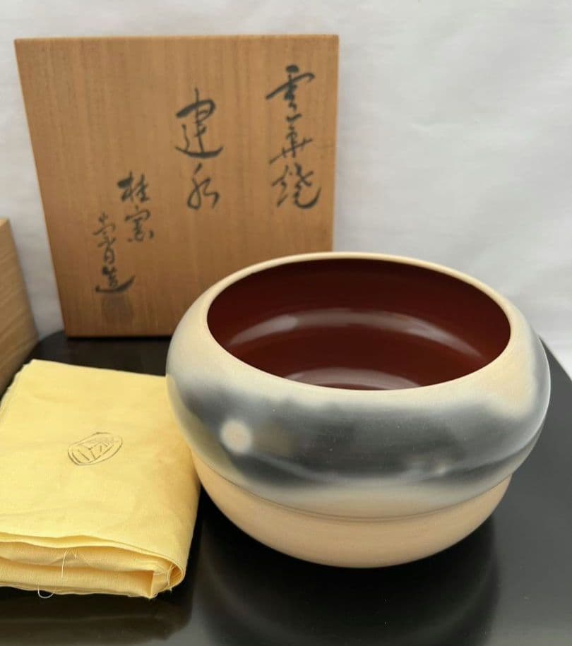 雲華焼 建水 桂窯 2代 寄神 崇白 茶道具