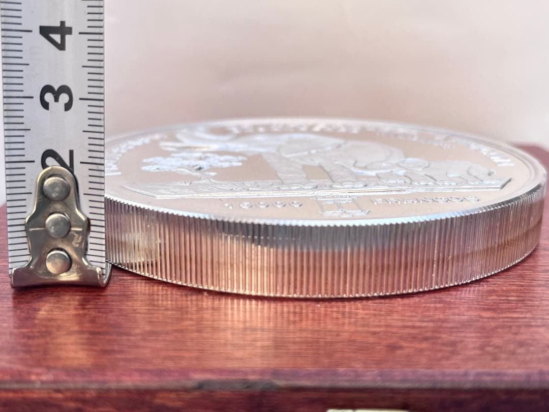 赤道ギニア 1992年 銀貨 純銀999 1kg アフリカ象親子 希少自然保護