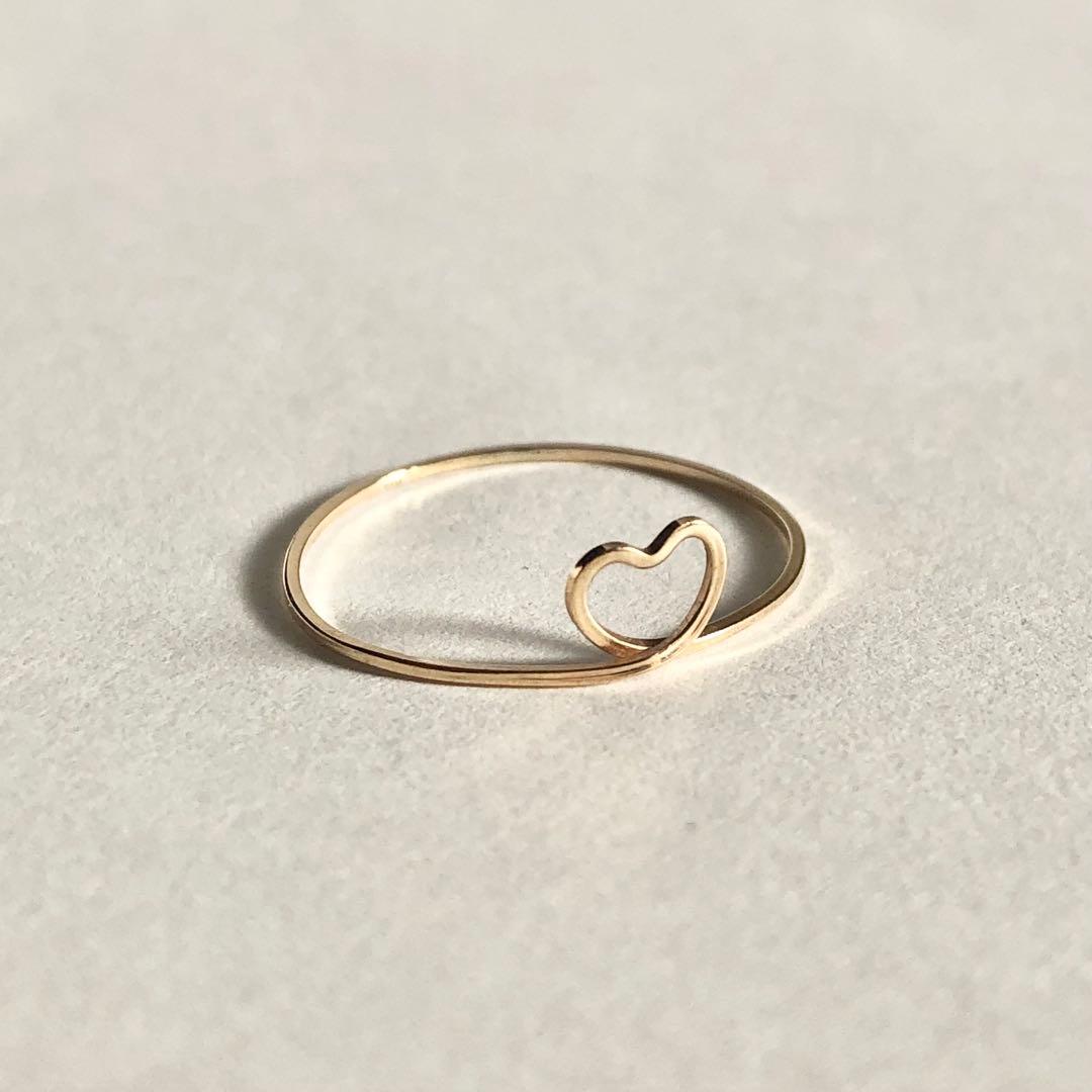 美品 cui-cui キュイキュイ ゴールドハートリング K10YG 13号