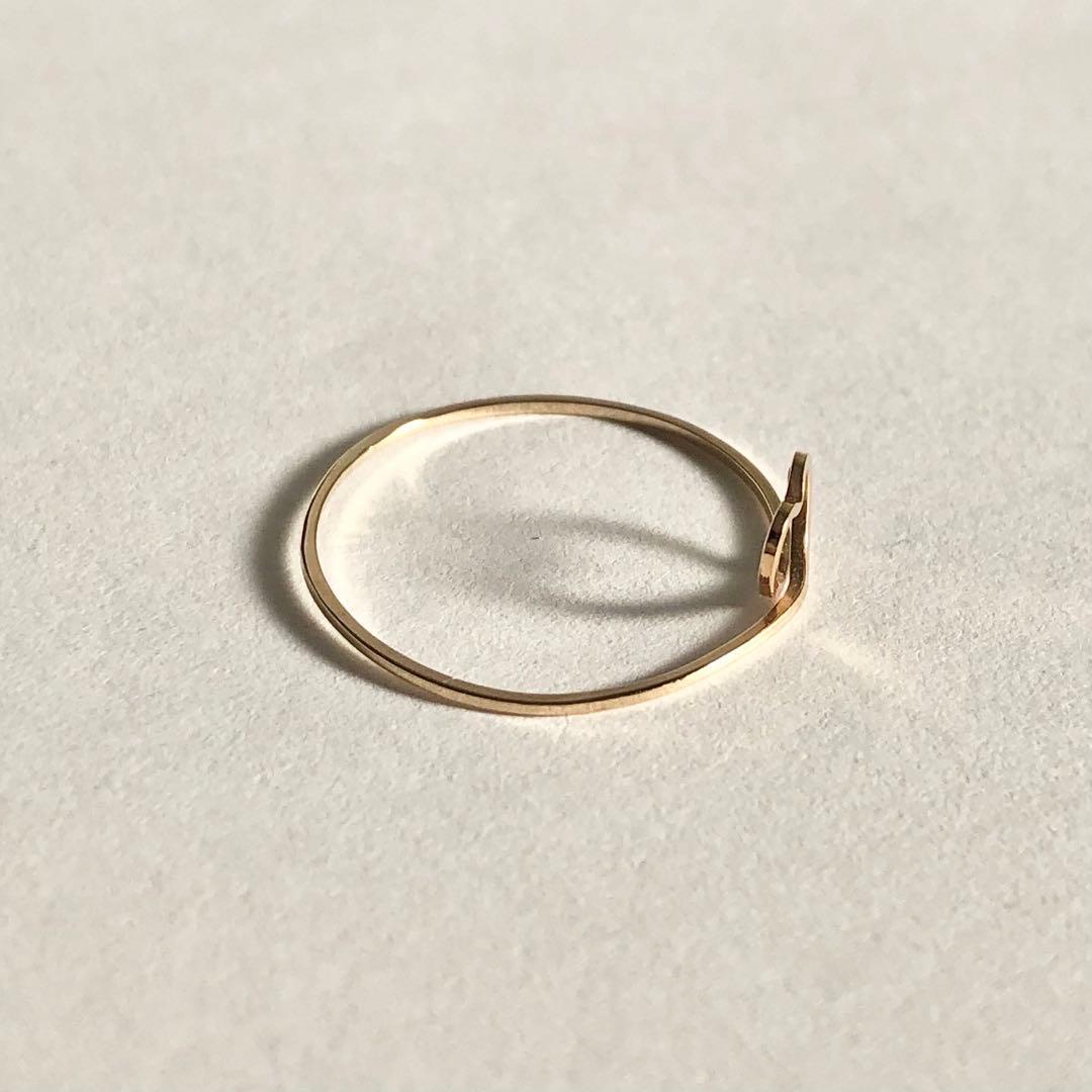 美品 cui-cui キュイキュイ ゴールドハートリング K10YG 13号