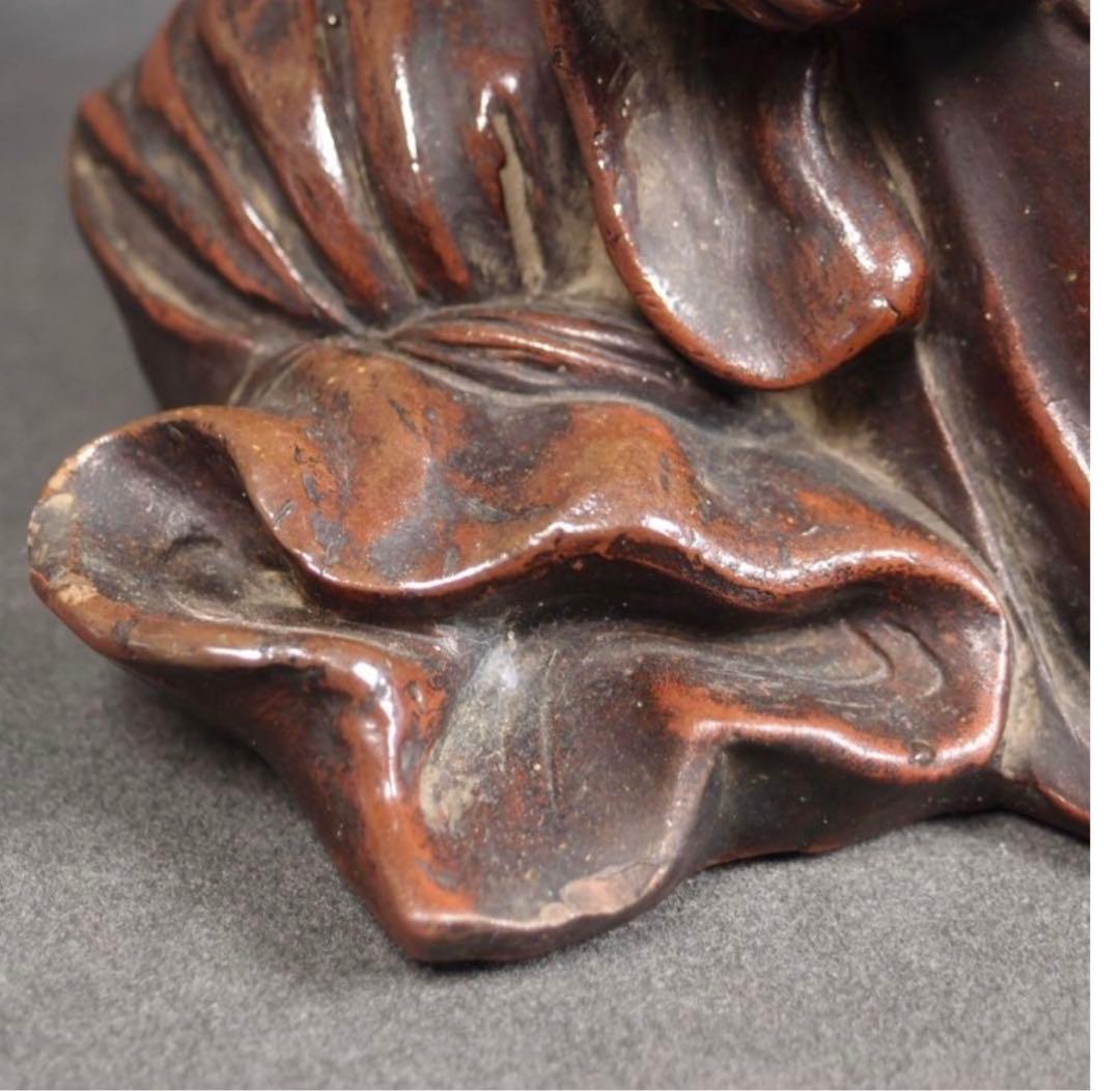 送料無料　値下げ中　江戸期古備前焼　伏香炉/置物