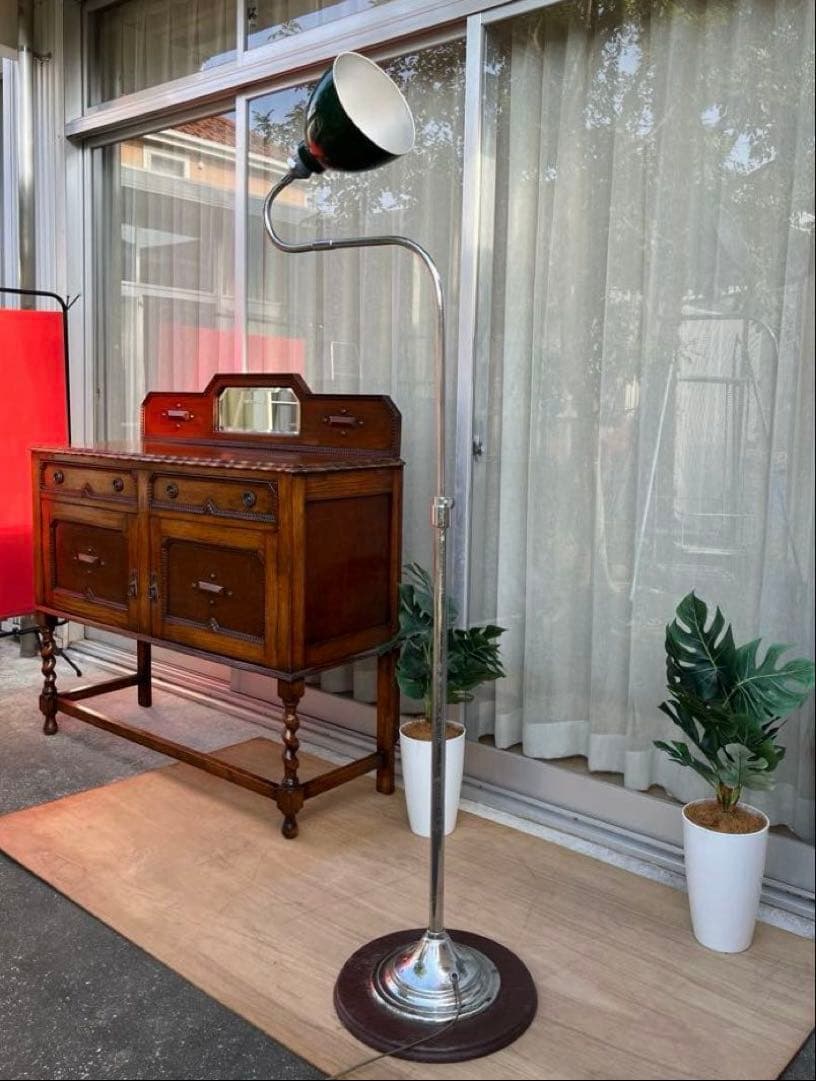 アンティーク　フロアランプ　インダストリアル　ヴィンテージ　シャビー　プロカント