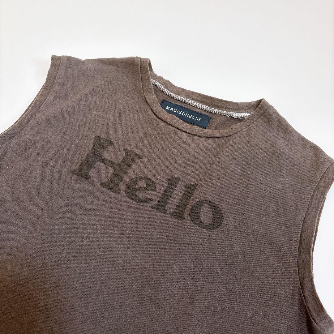 人気☆マディソンブルー HELLO ノースリーブTシャツ タンクトップ