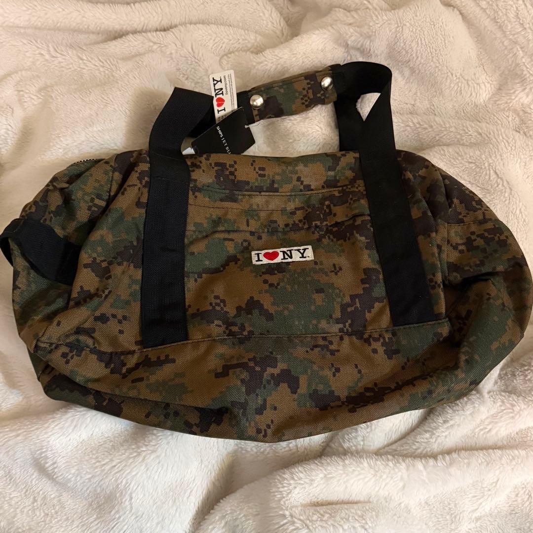 迷彩柄ボストンバッグ Tough Traveler×SHIPS I ♥ NY