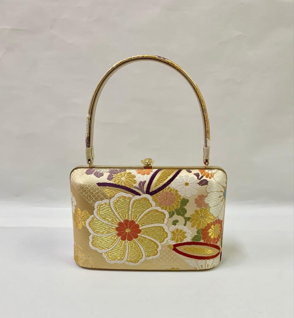 m　正絹　帯地西陣織　 　高級草履バック ZB146