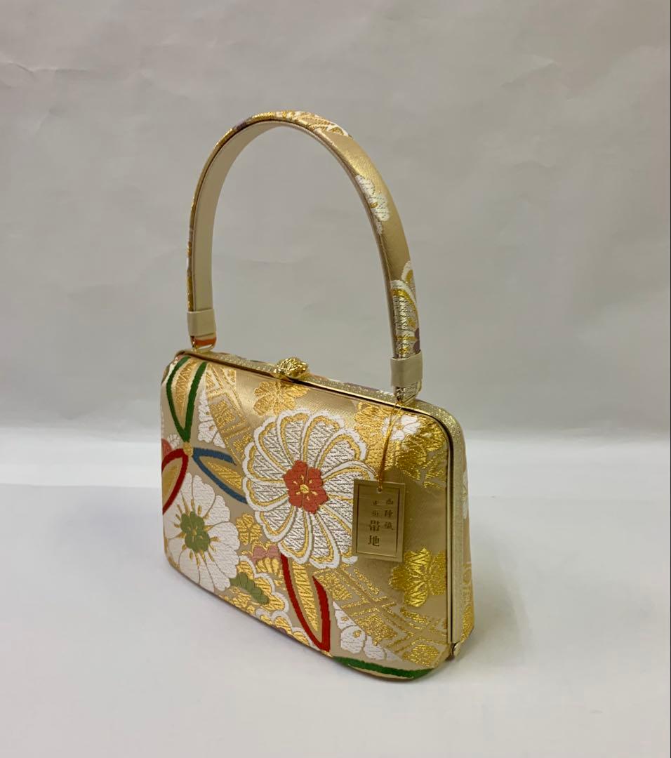 m　正絹　帯地西陣織　 　高級草履バック ZB146