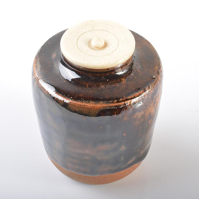 茶道具　瀬戸焼　肩衝茶入　仕覆付　時代箱　V　R6294