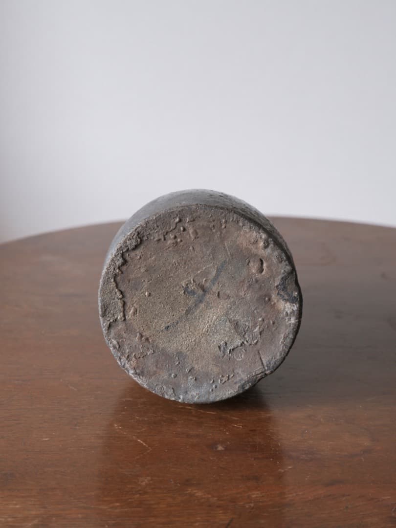 新羅土器　徳利　朝鮮美術　自然釉　酒器　花瓶　花入　古道具　Q1966