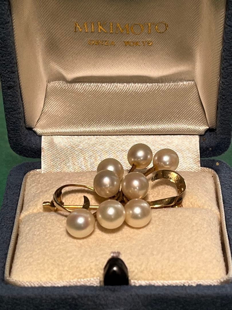 K14 レトロ　真珠　ブローチ