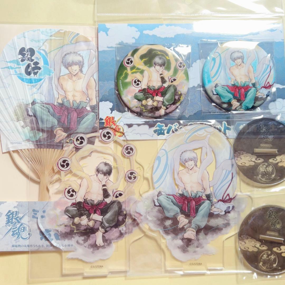 【銀魂】坂田銀時/土方十四郎 風神雷神 缶バッジ アクリルスタンド うちわ