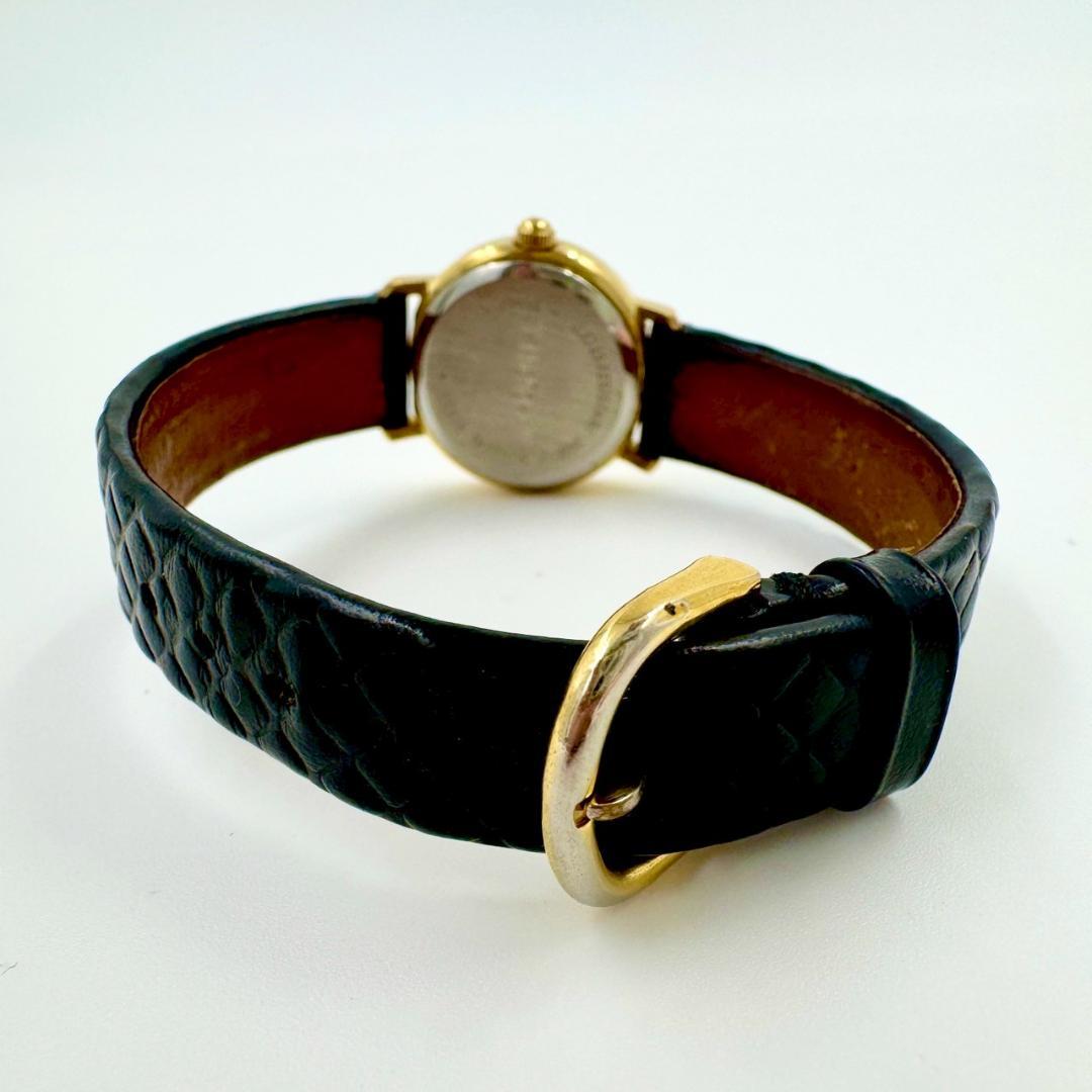 【新品電池】TISSOT ラウンド ゴールド文字盤 レザー クォーツ