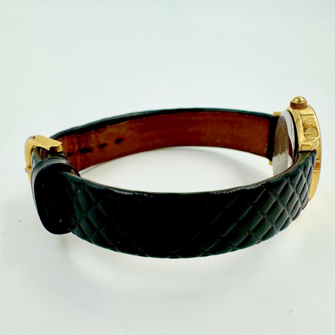 【新品電池】TISSOT ラウンド ゴールド文字盤 レザー クォーツ