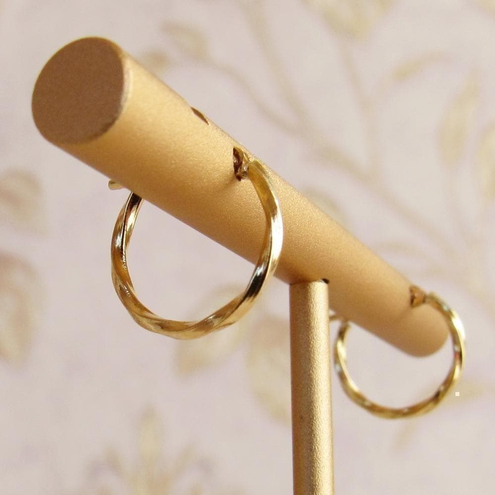 18k フープピアス フープ ピアス ゴールド 18金 k18 ツイスト 刻印