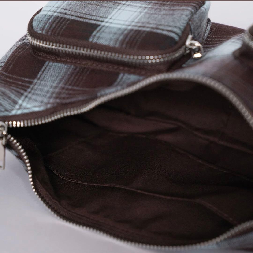 バッグ ALLISON BROWN CHECK SHOULDER BAG