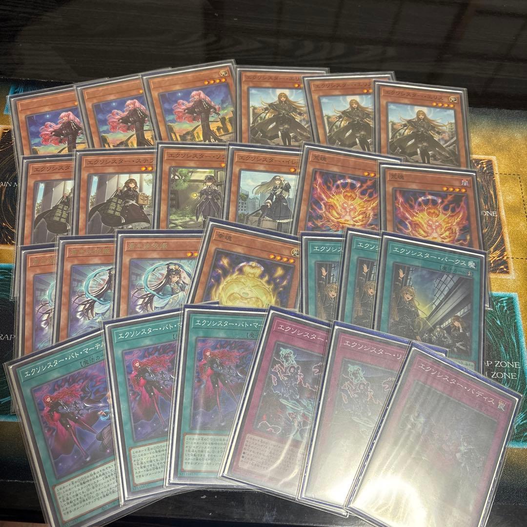 大会構築　エクソシスター　デッキ　青champスリーブ55枚付き　遊戯王