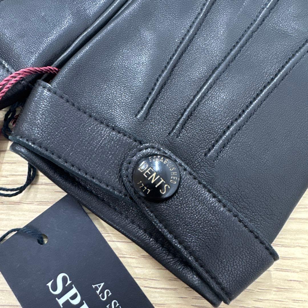 DENTS ブラック レザー手袋 Sサイズ