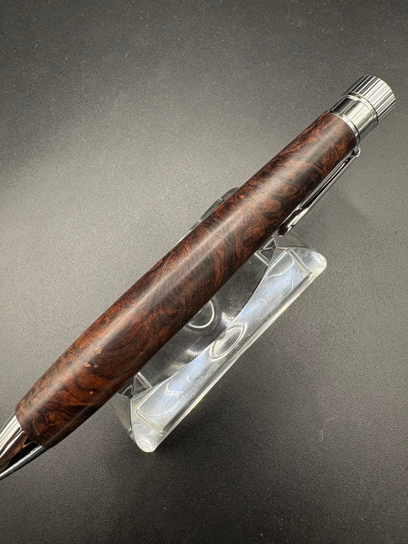 510極上　ホンジュラスローズウッド　瘤杢　KATO203 回転式ボールペン