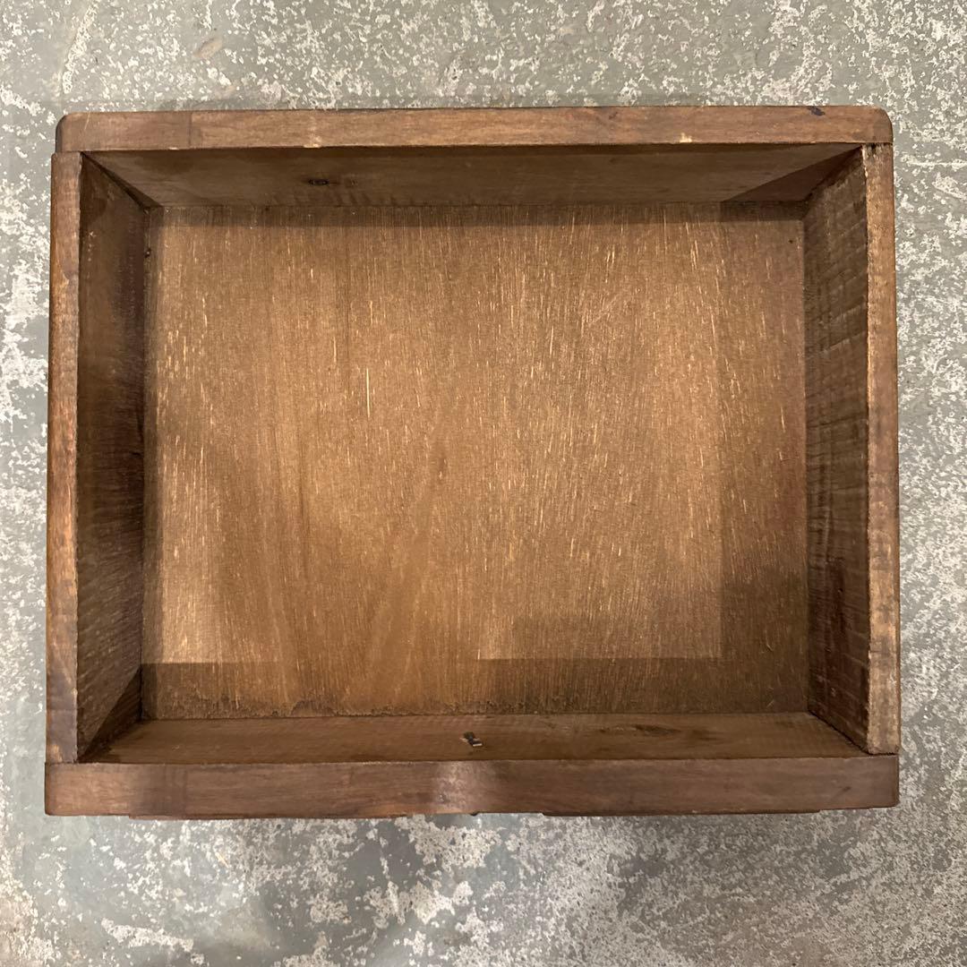 ヴィンテージ　木製サイドテーブル　2段引き出し付き