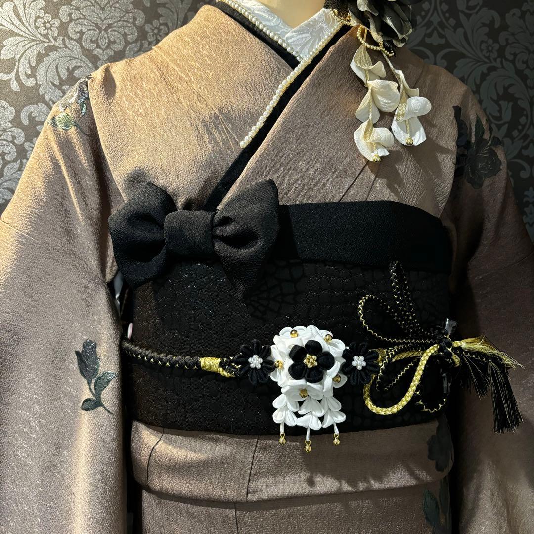 美品　珍品　薔薇　ベロア　暈し　逸品　振袖　フルセット 振り袖