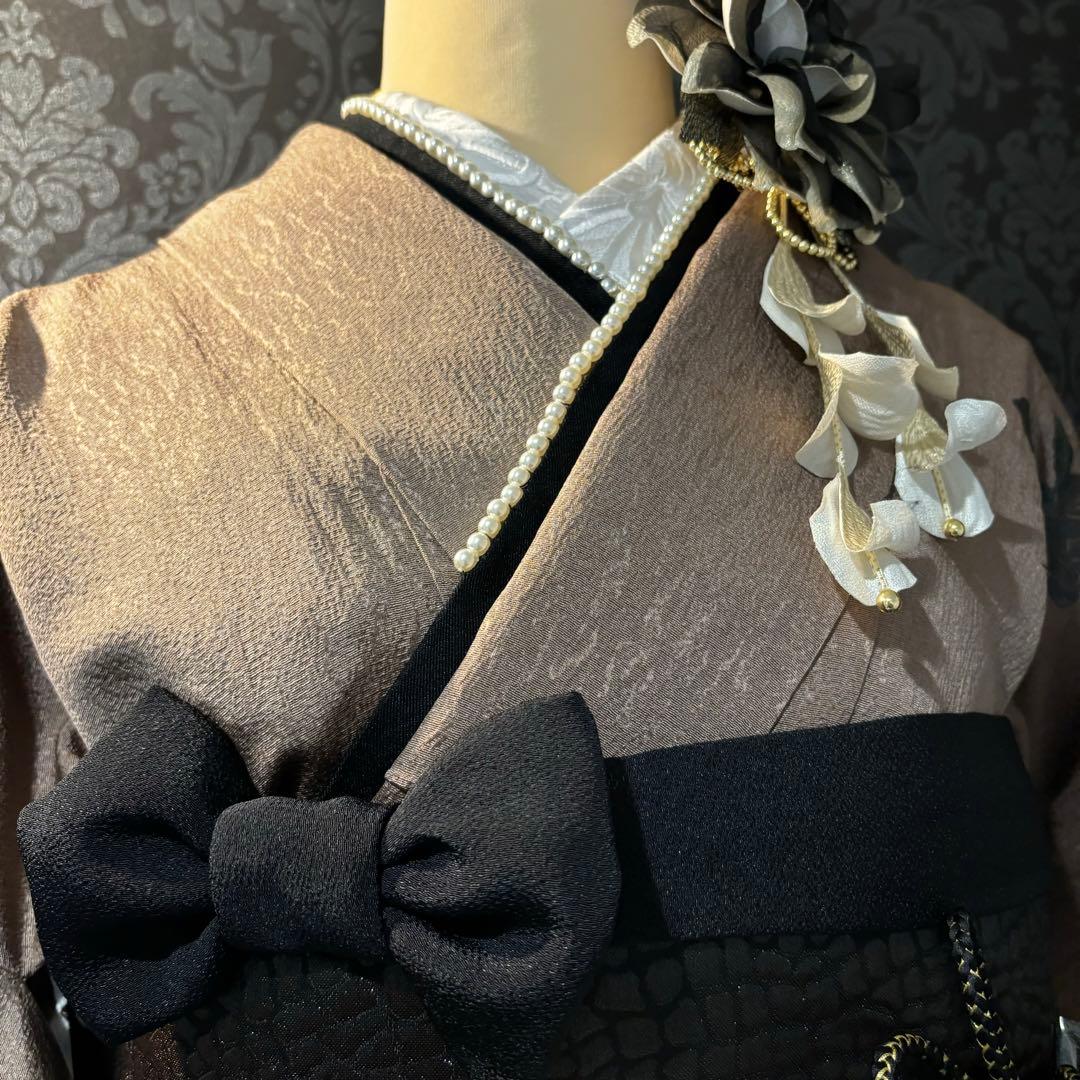 美品　珍品　薔薇　ベロア　暈し　逸品　振袖　フルセット 振り袖