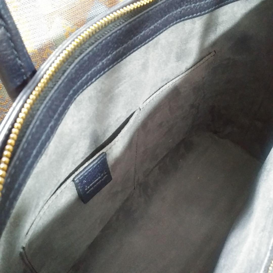 美品 HushTug ビジネスバッグ ネイビー モンゴルレザー