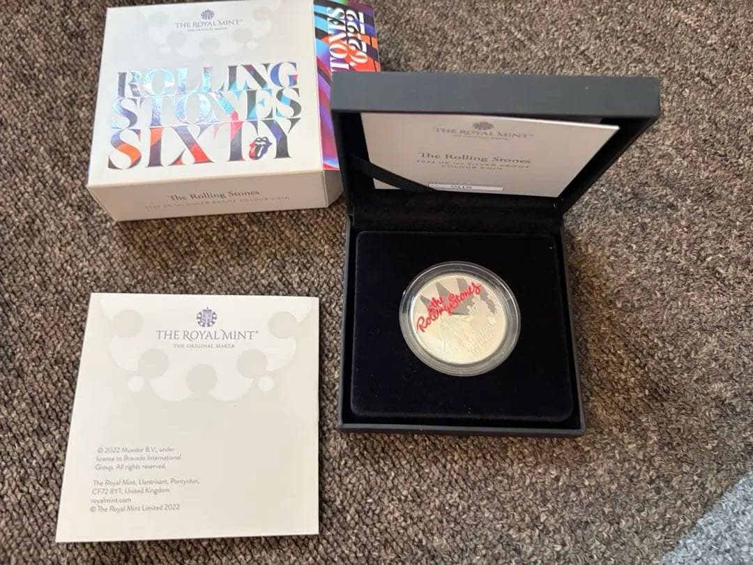 2022 ローリング・ストーンズ 1oz シルバープルーフCOA番号0119