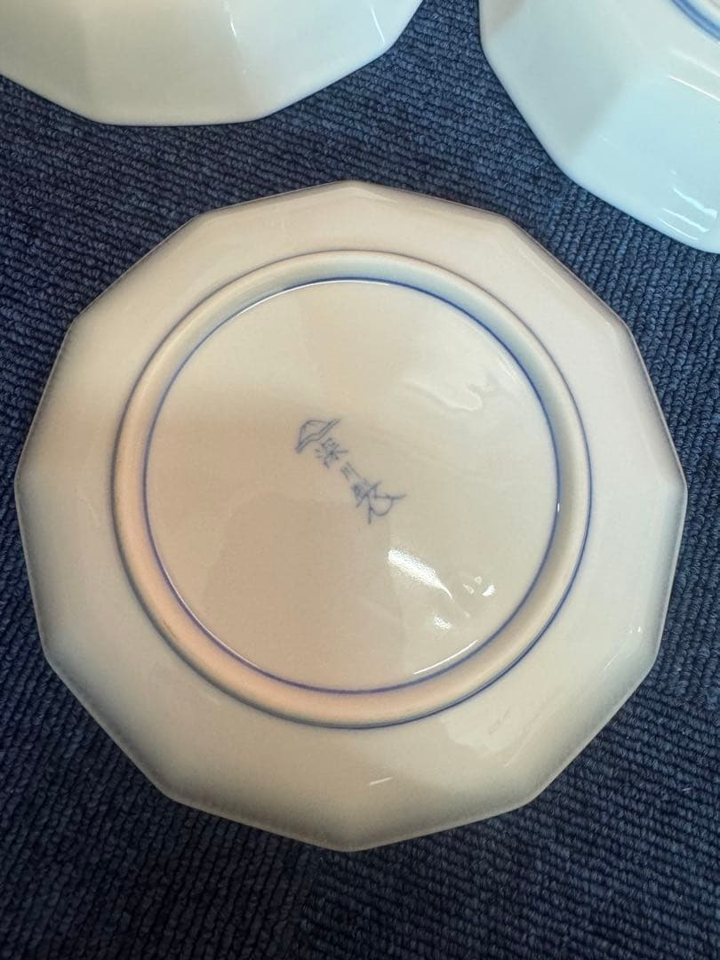 2021 深川製磁　葡萄瑠璃　皿5客　金彩　未使用