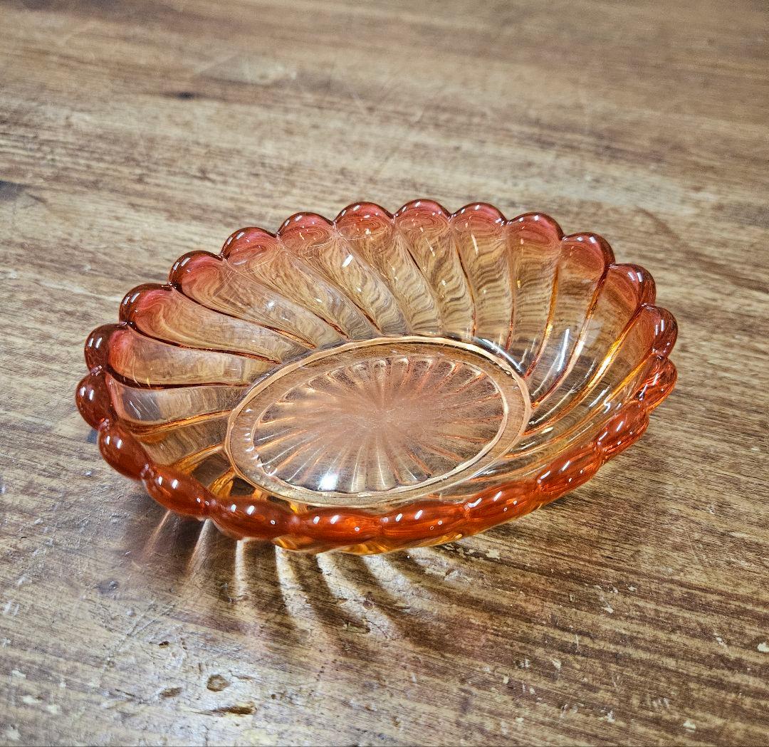 Baccarat オールドバカラ バンブーローズ 小型 クリスタルガラスのトレイ